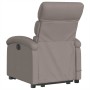 Sillón de masaje eléctrico reclinable elevable tela taupé