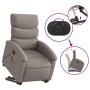 Sillón de masaje eléctrico reclinable elevable tela taupé