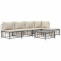Gartenmöbel-Set 6-teilig anthrazitfarbene Kissen PE-Rattan von vidaXL, Outdoor-Sofas - Ref: Foro24-3186736, Preis: 446,61 €, ...