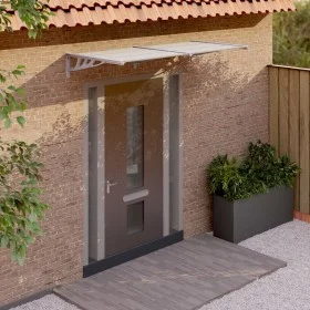 Gray and transparent polycarbonate door canopy 199x90 cm by vidaXL, Awnings - Ref: Foro24-153692, Price: 81,84 €, Discount: %