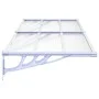 Gray and transparent polycarbonate door canopy 199x90 cm by vidaXL, Awnings - Ref: Foro24-153692, Price: 81,78 €, Discount: %
