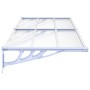 Marquesina puerta policarbonato gris y transparente 199x90 cm de vidaXL, Toldos - Ref: Foro24-153692, Precio: 75,49 €, Descue...