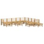 Gartenmöbel-Set 12-teilig aus Bambus und hellgrauen Kissen von vidaXL, Gartensets - Ref: Foro24-3155099, Preis: 1,00 €, Rabat...