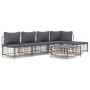 Gartenmöbel-Set 6 Stück Kissen Anthrazit PE-Rattan von vidaXL, Outdoor-Sofas - Ref: Foro24-3186737, Preis: 446,91 €, Rabatt: %