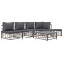 6-piece garden furniture set with anthracite cushions and PE rattan by vidaXL, Outdoor sofas - Ref: Foro24-3186737, Price: 44...
