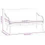 Banco de cuero sintético negro 110x76x80 cm de vidaXL, Bancos - Ref: Foro24-351430, Precio: 155,63 €, Descuento: %