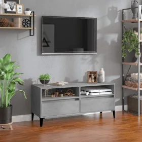 Concrete gray plywood TV cabinet 100x34.5x44.5cm by vidaXL, TV Furniture - Ref: Foro24-831905, Price: 57,23 €, Discount: %