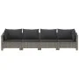 4-teiliges Gartenmöbel-Set und graue synthetische Rattankissen von vidaXL, Gartensets - Ref: Foro24-362686, Preis: 273,87 €, ...