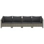 4-teiliges Gartenmöbel-Set und graue synthetische Rattankissen von vidaXL, Gartensets - Ref: Foro24-362686, Preis: 293,69 €, ...