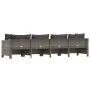 4-teiliges Gartenmöbel-Set und graue synthetische Rattankissen von vidaXL, Gartensets - Ref: Foro24-362686, Preis: 273,87 €, ...