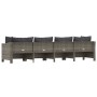 4-teiliges Gartenmöbel-Set und graue synthetische Rattankissen von vidaXL, Gartensets - Ref: Foro24-362686, Preis: 293,69 €, ...