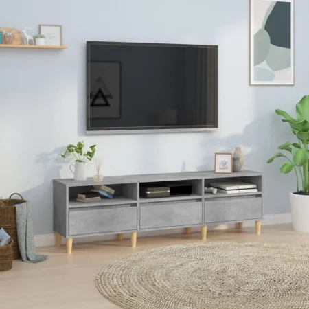 Concrete gray plywood TV cabinet 150x30x44.5 cm by vidaXL, TV Furniture - Ref: Foro24-831913, Price: 80,48 €, Discount: %