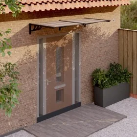 Black polycarbonate door canopy 199x90 cm by vidaXL, Awnings - Ref: Foro24-153699, Price: 73,83 €, Discount: %