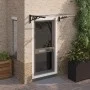 Black and transparent polycarbonate door canopy 122x90 cm by vidaXL, Awnings - Ref: Foro24-153683, Price: 56,25 €, Discount: %