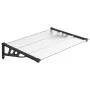 Türvordach aus schwarzem und transparentem Polycarbonat 122x90 cm von vidaXL, Markisen - Ref: Foro24-153683, Preis: 53,31 €, ...