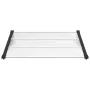Black and transparent polycarbonate door canopy 122x90 cm by vidaXL, Awnings - Ref: Foro24-153683, Price: 56,25 €, Discount: %