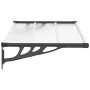 Black and transparent polycarbonate door canopy 122x90 cm by vidaXL, Awnings - Ref: Foro24-153683, Price: 56,25 €, Discount: %
