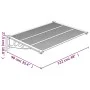Türvordach aus schwarzem und transparentem Polycarbonat 122x90 cm von vidaXL, Markisen - Ref: Foro24-153683, Preis: 53,31 €, ...