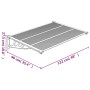 Türvordach aus schwarzem und transparentem Polycarbonat 122x90 cm von vidaXL, Markisen - Ref: Foro24-153683, Preis: 53,31 €, ...