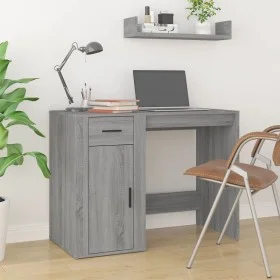 Escritorio de madera contrachapada gris Sonoma 100x49x75 cm de vidaXL, Escritorios - Ref: Foro24-816790, Precio: 95,95 €, Des...