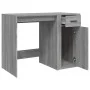 Escritorio de madera contrachapada gris Sonoma 100x49x75 cm de vidaXL, Escritorios - Ref: Foro24-816790, Precio: 95,95 €, Des...