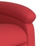 Sillón reclinable elevable cuero artificial rojo