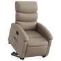 Sillón reclinable elevable cuero artificial color capuchino