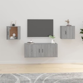 Wand-TV-Schränke 2 Stk. Sonoma grau 40x34,5x40 cm von vidaXL, TV-Möbel - Ref: Foro24-816653, Preis: 53,76 €, Rabatt: %