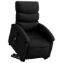 Sillón reclinable de masaje de pie cuero artificial negro