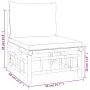 6-teiliges Gartenmöbel-Set aus Bambus mit dunkelgrauen Kissen von vidaXL, Gartensets - Ref: Foro24-3155233, Preis: 550,07 €, ...