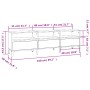 Weißer TV-Schrank aus Sperrholz, 150 x 30 x 44,5 cm von vidaXL, TV-Möbel - Ref: Foro24-831917, Preis: 78,84 €, Rabatt: %
