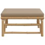 Reposapiés de jardín bambú con cojín gris taupe de vidaXL, Sofás modulares de exterior - Ref: Foro24-362288, Precio: 85,20 €