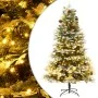 Christmas tree with LED and pine cones green PVC and PE 225 cm by vidaXL, Christmas trees - Ref: Foro24-344298, Price: 194,77...