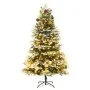 Christmas tree with LED and pine cones green PVC and PE 225 cm by vidaXL, Christmas trees - Ref: Foro24-344298, Price: 194,77...