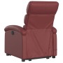 Sillón reclinable de masaje de pie cuero artificial rojo tinto