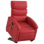 Sillón reclinable de masaje de pie cuero artificial rojo