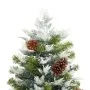 Christmas tree with LED and pine cones green PVC and PE 225 cm by vidaXL, Christmas trees - Ref: Foro24-344298, Price: 194,77...