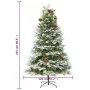 Christmas tree with LED and pine cones green PVC and PE 225 cm by vidaXL, Christmas trees - Ref: Foro24-344298, Price: 194,77...