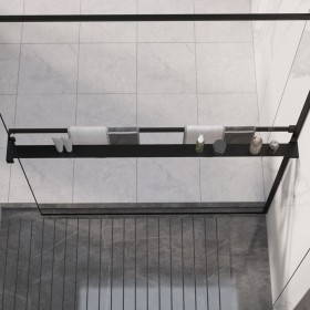 Estante para pared de ducha aluminio negro 115 cm de vidaXL, Accesorios para el baño - Ref: Foro24-153618, Precio: 59,86 €, D...