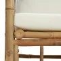 Gartensofa aus Bambus mit cremeweißen Kissen von vidaXL, Modulare Sofas für den Außenbereich - Ref: Foro24-362303, Preis: 135...