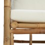 Gartensofa aus Bambus mit cremeweißen Kissen von vidaXL, Modulare Sofas für den Außenbereich - Ref: Foro24-362303, Preis: 136...
