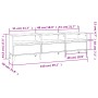 Mueble para TV madera contrachapada gris Sonoma 150x30x44,5 cm de vidaXL, Muebles TV - Ref: Foro24-831923, Precio: 119,64 €