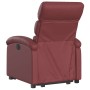 Sillón elevable eléctrico cuero artificial rojo tinto