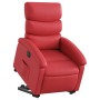 Sillón elevable eléctrico cuero artificial rojo