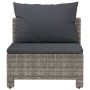 Central garden sofa with gray synthetic rattan cushion by vidaXL, Garden sets - Ref: Foro24-362694, Price: 93,57 €, Discount: %