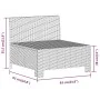 Central garden sofa with gray synthetic rattan cushion by vidaXL, Garden sets - Ref: Foro24-362694, Price: 77,16 €, Discount: %