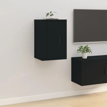 Schwarzer TV-Wandschrank 40x34,5x60 cm von vidaXL, TV-Möbel - Ref: Foro24-816658, Preis: 36,30 €, Rabatt: %