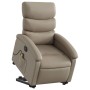Sillón reclinable de masaje eléctrico cuero sintético capuchino