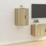 Wall-mounted TV furniture 2 units Sonoma oak 40x34.5x60 cm by vidaXL, TV Furniture - Ref: Foro24-816663, Price: 64,34 €, Disc...