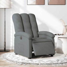 Sillón reclinable eléctrico de tela gris oscuro Sillón reclinable eléctrico de tela gris oscuro